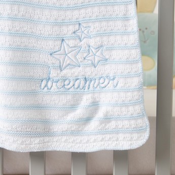 Juniors Striped Receiving Blanket - 100x100 cms