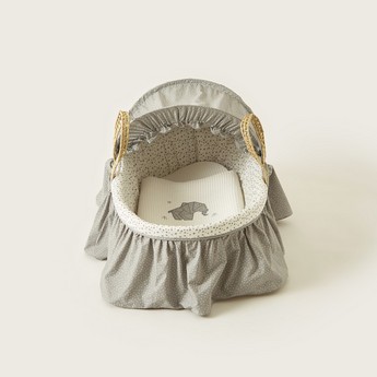 Cambrass Moses Basket with Frills and Canopy