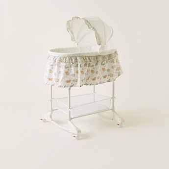 Juniors Printed Bassinet with Canopy