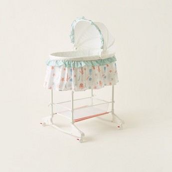 Juniors Printed Bassinet with Canopy