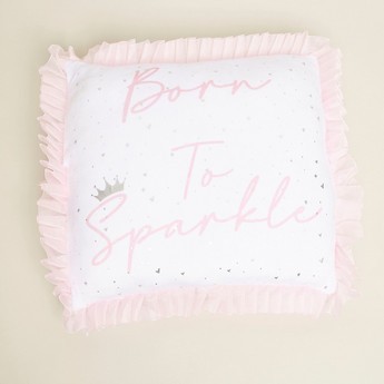 Princess Printed Cushion with Ruffle Detail - 40x40 cms