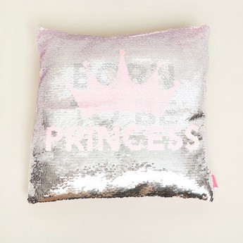 Disney Princess Sequin Detail Cushion - 40x40 cms