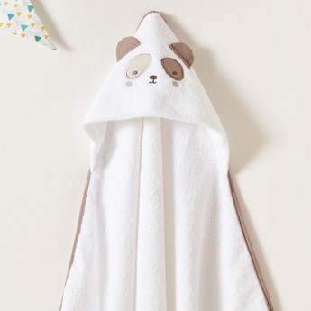 Juniors Panda Applique Towel with Hood - 76x76 cms