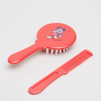 Disney Mickey Mouse Print Comb and Hairbrush