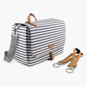 TWELVElittle Striped Messenger Stroller Diaper Bag