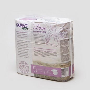 Bambo Nature Size 5, 37-Diapers Pack 12-22 kgs - Set of 2