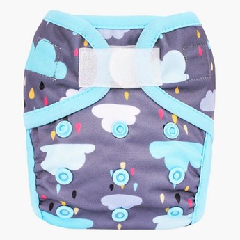 Little Story New Born Cloud Print Reusable Diaper with Insert