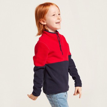 Juniors Panelled Pullover with Long Sleeves