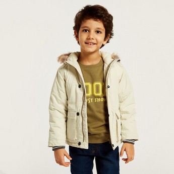 Juniors Zip Through Jacket with Hood and Pockets