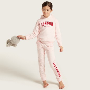 Lee Cooper Embroidered Hooded T-shirt and Pyjamas Set