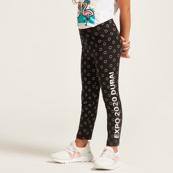 Expo 2020 Print Leggings with Elasticated Waistband