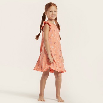 Juniors Printed Night Dress - Set of 2