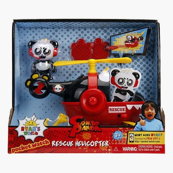 Ryan's World Rescue Helicopter with Combo Panda Toy