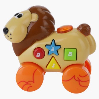 Juniors Musical Roll Along Lion Toy