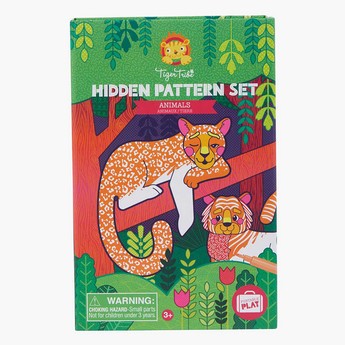 Tiger Tribe Hidden Pattern Animals Colouring Set