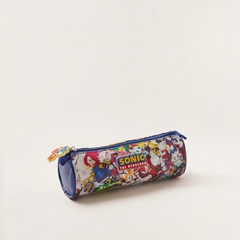 Sonic Boom Printed Pencil Pouch with Zip Closure