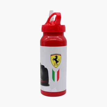 Ferrari Print Water Bottle with Straw