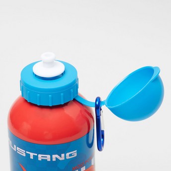 Mustang Print Water Bottle with Cap - 600 ml