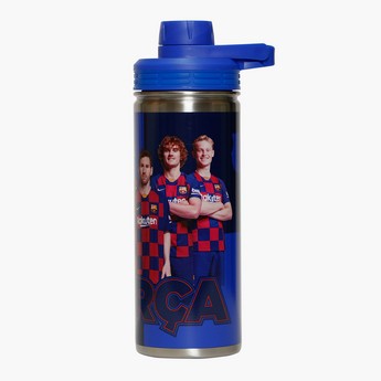 Barcelona Print Water Bottle with Lid - 600 ml