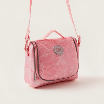 SHOUT Marble Print Lunch Bag with Shoulder Strap