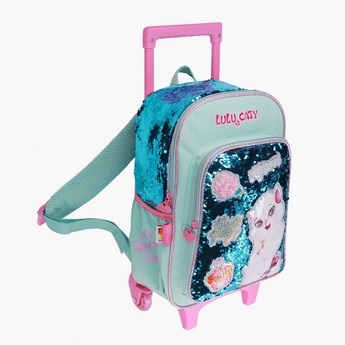 Rainbow Max Sequin Detail Trolley Backpack with Adjustable Straps - 16 inches