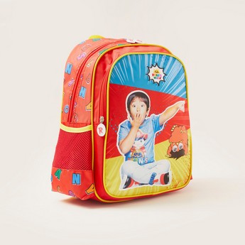 Ryan's World Print Backpack with Zip Closure - 14 inches