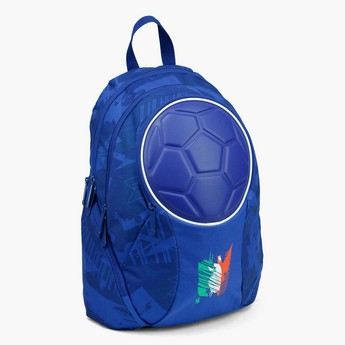 SunCe FIFA Italy Print Backpack with Adjustable Straps and Speakers - 18 inches