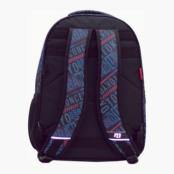 Tandem Printed Backpack with Adjustable Straps and Zip Closure