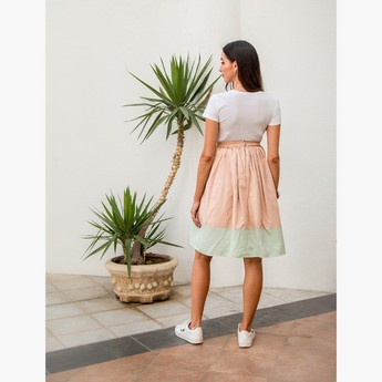 Blush Maternity Gathered Skirt with Pocket Detail