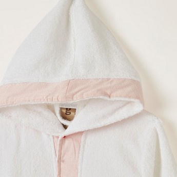 Giggles Embroidered Bathrobe with Hood and Tie-Ups