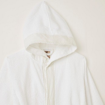 Giggles Printed Bathrobe with Long Sleeves and Hood