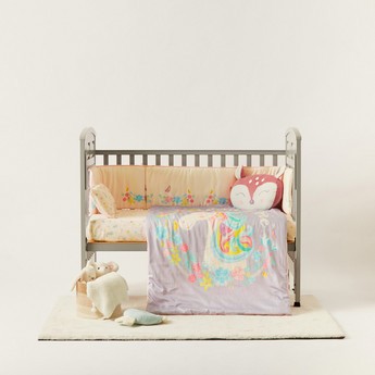 Fancy Fluff Unicorn Print 4-Piece Organic Bedding Set