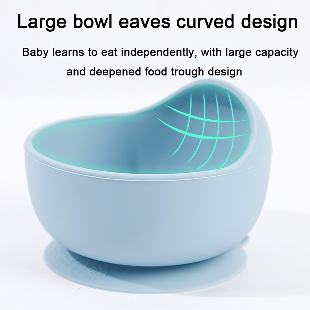 1 Set Baby Bowl and Bib Personalized Baby Name Dishes Non-slip Pottery Silicone Baby Feeding Bowl Tableware BPA Free for Baby Bowl