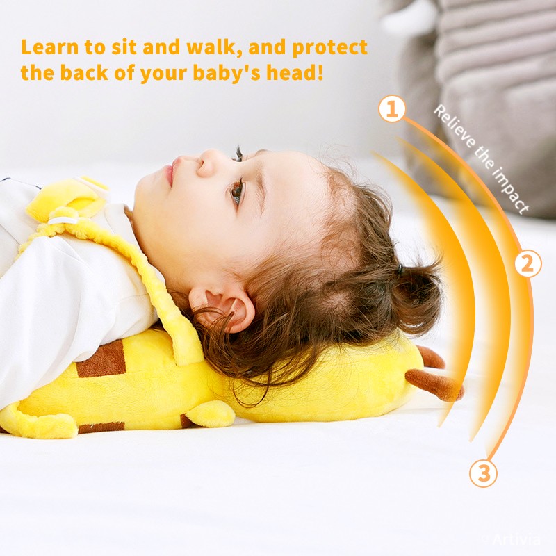 Baby Infant Head Protector Safety Pad Back Cushion Prevent Wounded Cartoon Security Pillows Breathable Anti-drop Pillow 1-3T