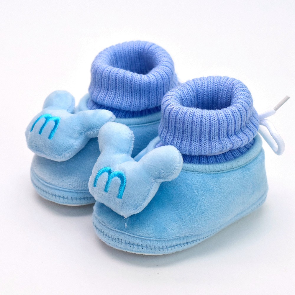 2022 New Winter Baby Shoes Infant Cotton Shoes Warm Shoes Plush Thick Medium High Tube Sock Baby Toddler Shoes Soft Shoes