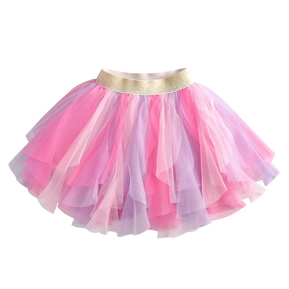 DXTON Girls Skirt Mesh Children's Skirt Girls Tutu Skirt Layered Tutu Skirt Prom Party Prom Dress Clothes