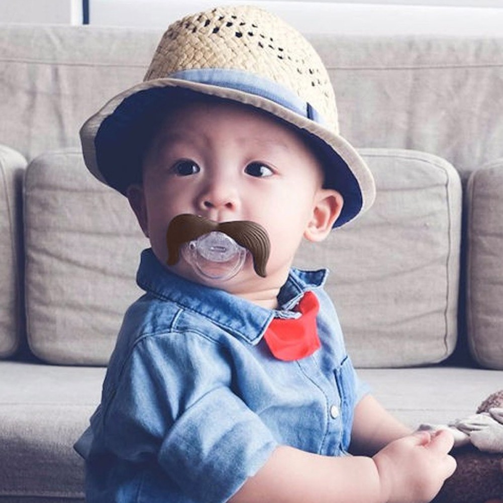 1/2pcs Baby Silicone Pacifier Funny Mustache Lip Shape Pacifier Doll Nipple Teething Toddler Pacy Orthodontic Soother Pacifier