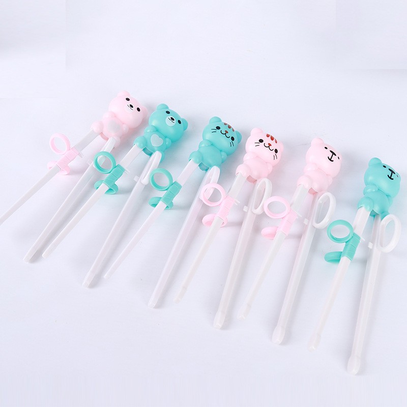 Cute Baby Learning Chopsticks Kids Cartoon Animal Chopsticks Beginner ABS Silicone Tableware Kids Chopsticks Kids Training Aid