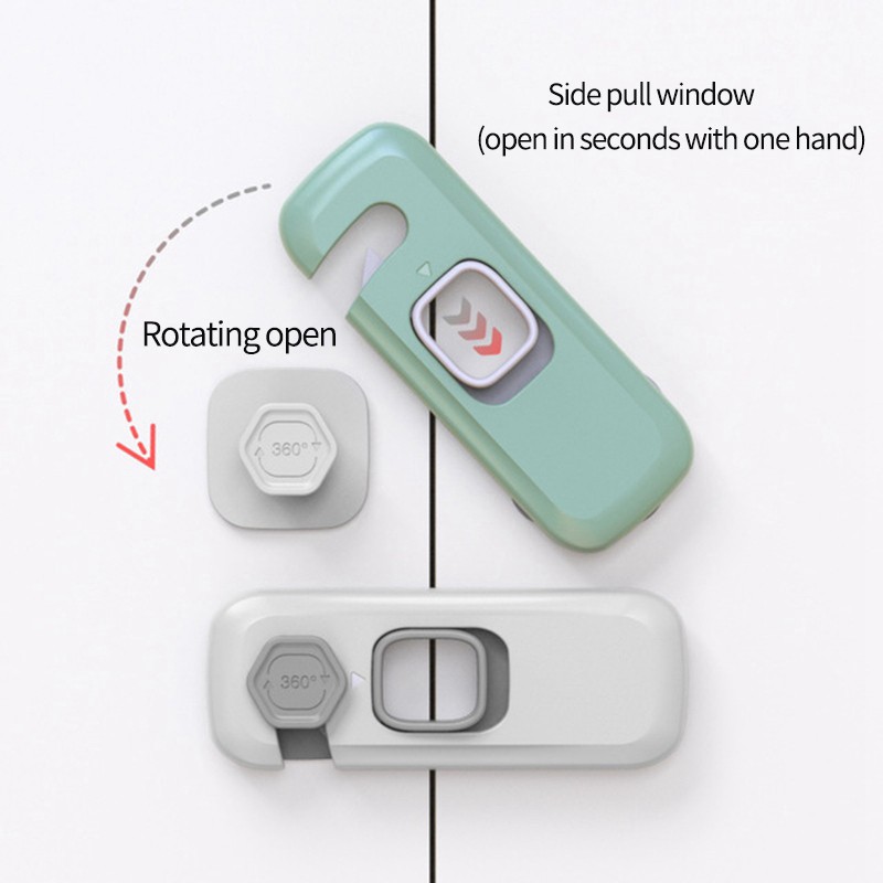 Adhesive Baby Drawer Lock Children Security Clip Safety Lock for Wardrobe Door Wardrobe Fridge Cabinet Baby Care Protector