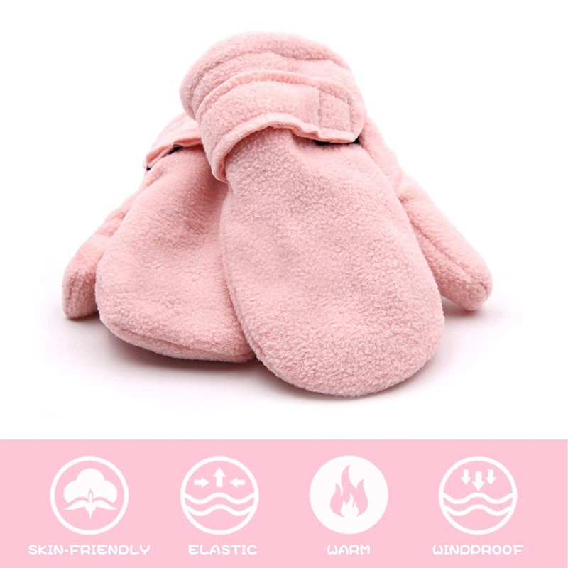 Baby Boy Winter Mittens Lined With Fleece Easy On Toddler Boy Girls Gloves Thick Warm Outdoor Hand Warmers