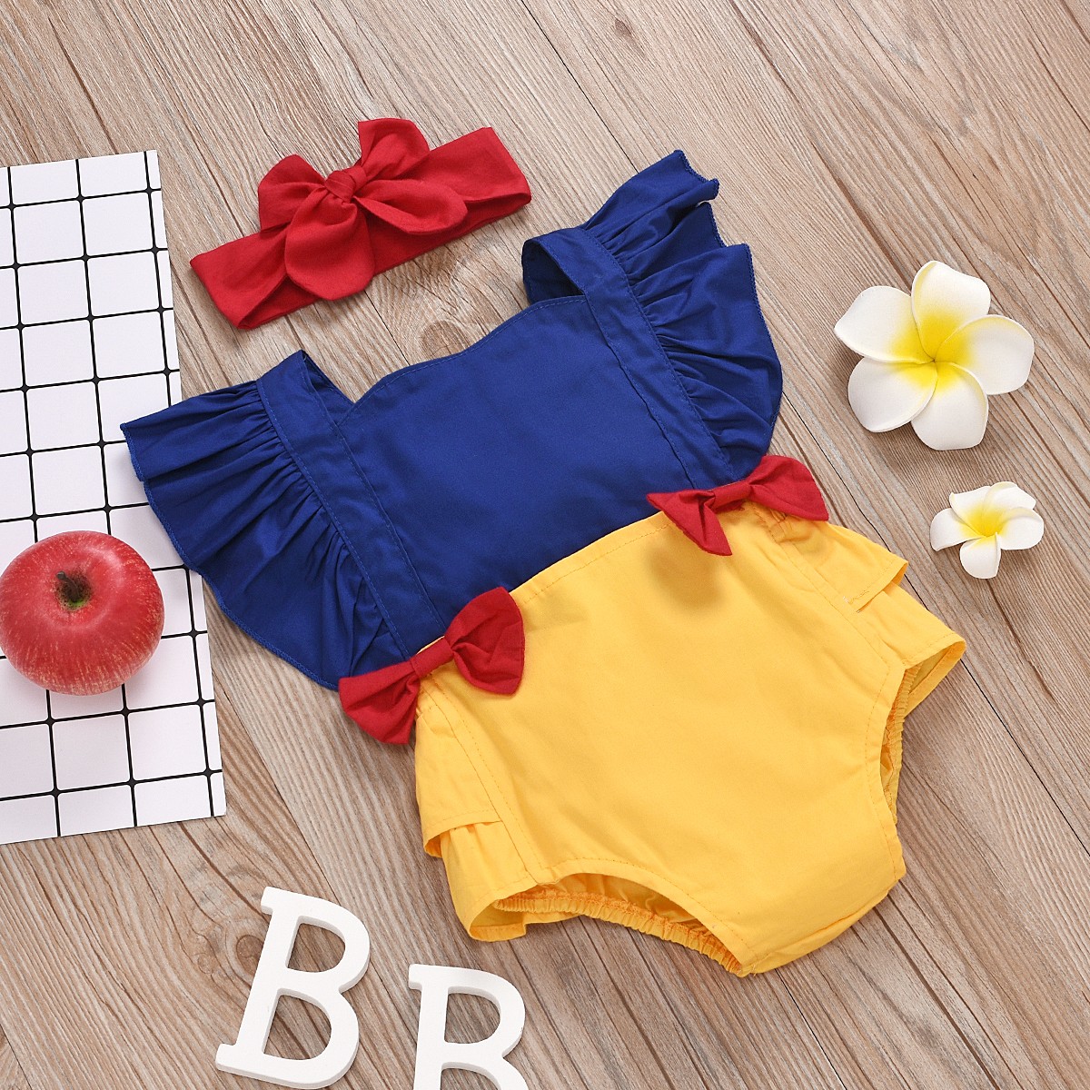 Ma & baby 0-24M Princess Newborn Baby Girls Romper Bow Ruffles Jumpsuit Sunsuit Birthday Party Baby Girls Clothes Costumes D35