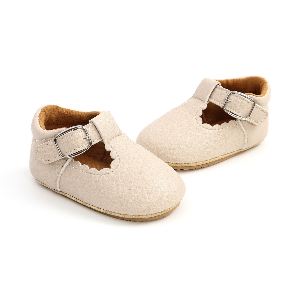 Newborn Baby Shoes Classic Leather Strap Boys Girls Multicolor Rubber Sole Infant Anti-slip First Walkers Shoes