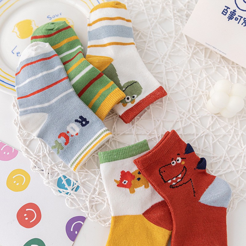 5pairs/lot 3 to 12 Years Kids Soft Cotton Socks Boy Girl Baby Cute Cartoon Warm Fashion School Socks Autumn Winter Cartoon