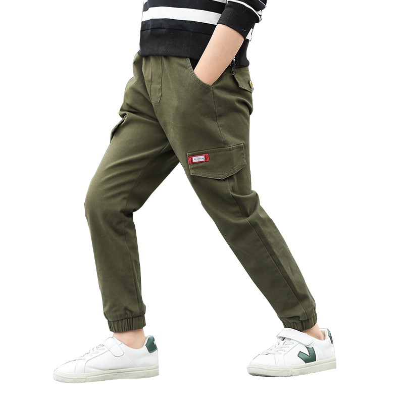 Boys Pants 2022 Autumn Cotton Long Kids 3 5 10 14 Years Children Pants New Style High Quality Pantalones Causal Cargo Pants