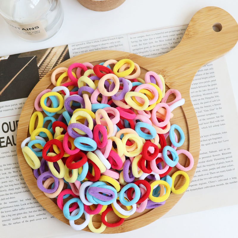 Baby Girl Little Hair Bands Toddler Children Headbands Colorful Elastic Hair Tie Nylon Scrunchie Hair Rope 50/100pcs Hair Accessories