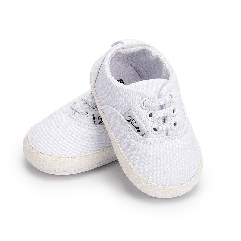 Newborn Baby Shoes Boys Girls Toddler Shoes Canvas Toddler Sneakers Rubber Non-slip Soft Sole Infant First Walkers 0-18 Months