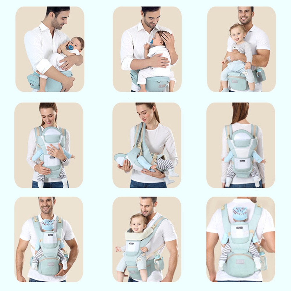 Baby Carrier for 0-48 Months Comfortable Baby Carrier for Newborn Baby Hipseat Seat Kangaroo Wrap Sling Hipseat Waist Stool Backpack