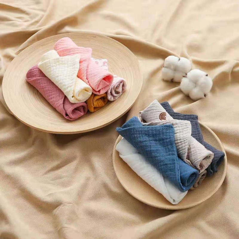 5pcs baby towels muslin cloth hand face wipes saliva bib handkerchief towel