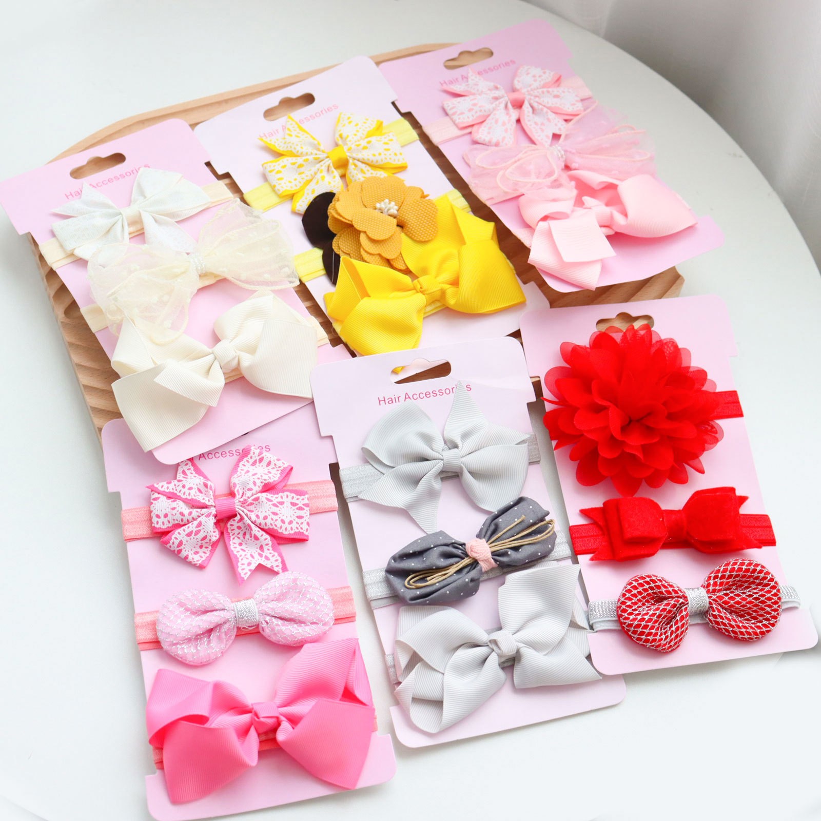 3pcs/10pcs Flower Bowknot Headbands Baby Girls Fashion Lovely Hair Band New Style Infant Children Girl Headwear Gift Accessories