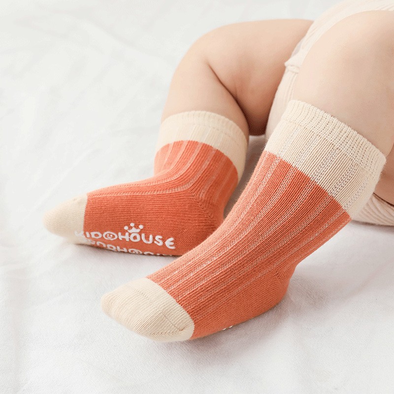 4pairs/lot Newborn Baby Boy Girl Socks Ribbed Toddler Winter Non-slip Socks 0-3 Years Kids Winter Autumn Spring Baby Girl Stuff